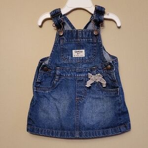 OshKosh B'gosh denim jumper dress with bow detail